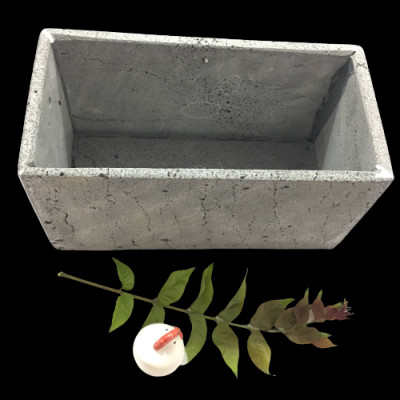 Chậu đá ong xám dài 30xR15xC15cm trồng cây ốp tường đá, chậu treo tường trồng cây cảnh đẹp, chậu trồng cây treo tường bằng đá, Chậu hoa đá ong xám