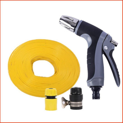 Bộ dây và vòi xịt tăng áp rửa xe tưới cây  (cút nhựa nối đen 712-2)