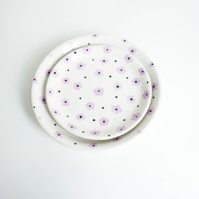 Dĩa tròn 01 (18cm) - Họa tiết Li Ti