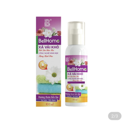 Xả Vải Khô Công Nghệ Sinh Học Bell Home Tím Hương Hạnh Phúc 100ml