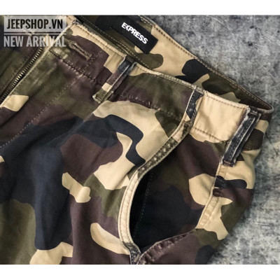 Quần ngắn_short kaki túi hộp Express_dã ngoại_du lịch