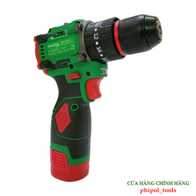 Combo Máy khoan vít 16.8V động cơ không chổi than PHIPOL TOOLS PH3022 Kèm 2 pin và sạc - Hàng Chính Hãng