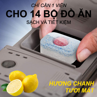 Túi 94 viên rửa chén Finish All In1 Max Dishwasher Tablets Lemon PTT09439 - hương chanh