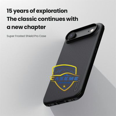 Ốp lưng dành cho iPhone Air Nillkin Super Frosted Shield Pro Matte dạng sần - Hàng chính hãng