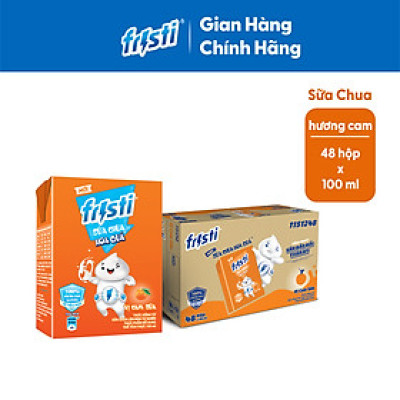 Thùng 48 hộp thức uống từ sữa chua lên men tự nhiên hiệu Fristi 100ml