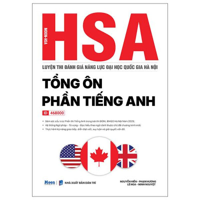 Sách - HSA - Luyện Thi Đánh Giá Năng Lực Đại Học Quốc Gia Hà Nội - Tổng Ôn Phần Tiếng Anh