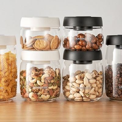 Hũ thủy tinh hút chân không bảo quản thực phẩm CAFE DE KONA