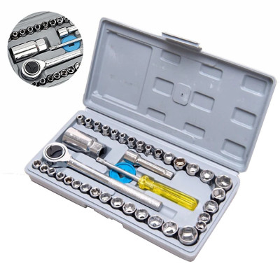 Bộ Dụng Cụ Sửa Chữa 40 Món Cho Xe Máy, Ô Tô Có Hộp Đựng- Hàng chính hãng 