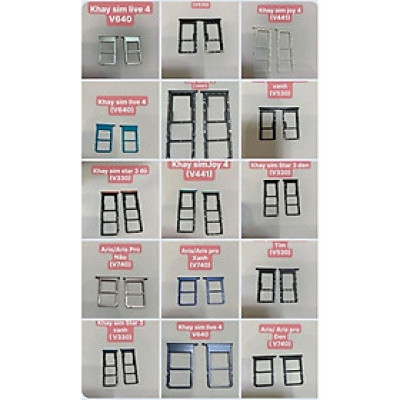 Khay SIM Vsmart Live 4 / Joy 4 / Aris / Aris Pro / Star 3 / Star 5 / Joy 3 / Joy 2+ / Joy 1 / Joy 1+ –Zin New Chính Hãng