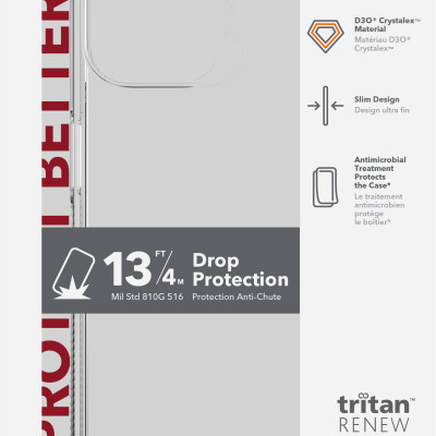 Ốp lưng IP14 series - Gear4 Cry stal Palace Clear - Hàng chính hãng