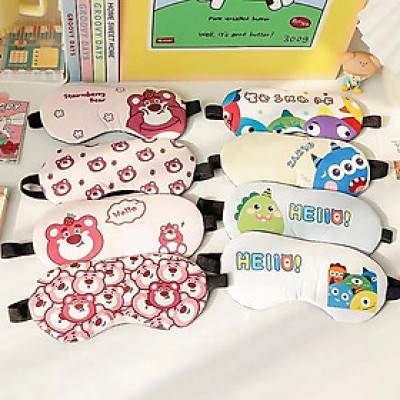 Tấm Che Bịt Mắt Có Túi Gel Làm Mát Giảm Căng Thẳng Hình Gấu Đáng Yêu GROFA - Giao ngẫu nhiên