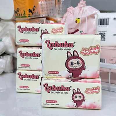 Combo 10 bịch giấy ăn Labubu  loại 1 - 300 tờ  - 4 lớp / 1 gói siêu mềm mại siêu dai ,  thiết kế nhỏ gọn , có thể mang theo  an toàn và tiện lợi