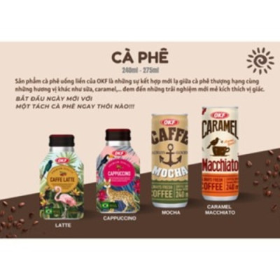 Cà phê Caramel Macchiato 240ml OKF HÀN QUỐC x 6 lon