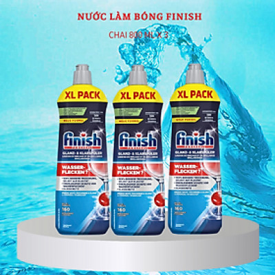 combo 3 chai Nước làm bóng bát finish 800ml dùng cho máy