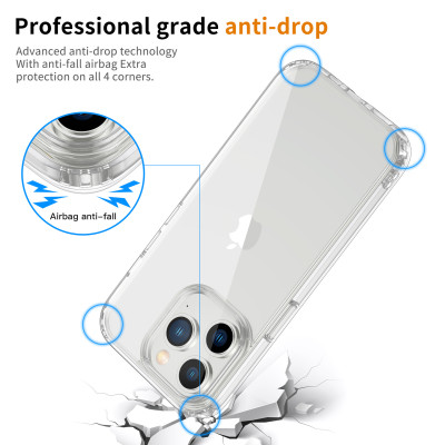 Ốp Lưng PC Hybrid Clear Dành Cho iPhone 14 / iPhone 14 Plus / iPhone 14 Pro / iPhone 14 Pro Max - Hàng Chính Hãng LEEU DESIGN