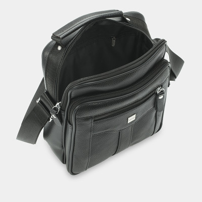 Túi xách công sở nam da thật cao cấp, túi đeo chéo nam đựng IPAD 7.9 inch phối khoen thanh lịch IDIGO MB1 - 6017