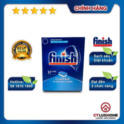 Viên rửa bát Finish Classic hộp 57 viên - Hàng chính hãng [2 chức năng]
