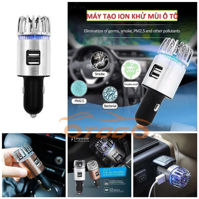 Tẩu Sạc Nhanh Ô Tô với Máy Lọc Không Khí, Khử Mùi Khám Phá Công Nghệ 2in1: - Hàng Cao Cấp, ĐÈN TRANG TRÍ