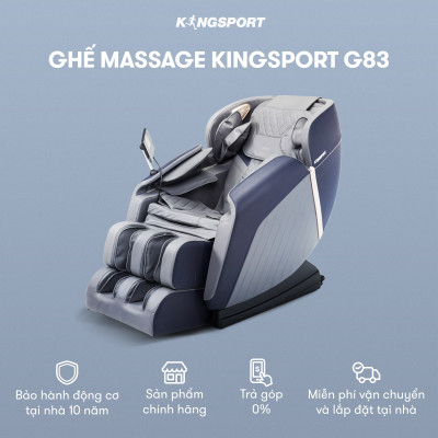 Ghế massage KINGSPORT G83 hệ thống con lăn hiện đại, con lăn lòng bàn chân 3 cấp độ, nhiệt hồng ngoại kép