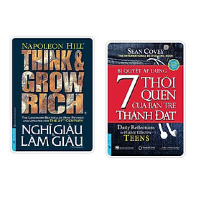 Sách - Bí Quyết Áp Dụng 7 Thói Quen Của Bạn Trẻ Thành Đạt - Khổ Nhỏ + Nghĩ Giàu Và Làm Giàu - Khổ Nhỏ