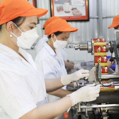 Kẹo dừa sáp VICOSAP vị cacao kẹo mềm dẻo ít đường đặc sản Trà Vinh túi 100g