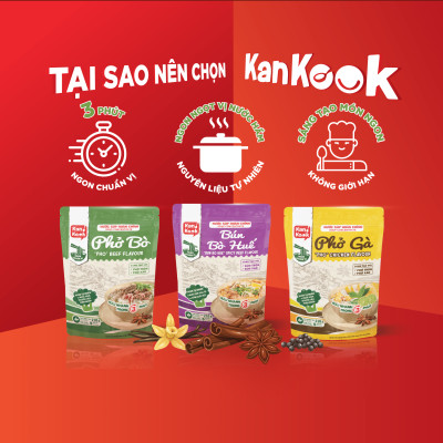 Nước Cốt Cô Đặc Vị Phở Gà KanKook Gói 210g Nấu/Trộn Ăn Liền Gia Vị Hoàn Chỉnh Chuẩn Vị Phở Sài Gòn