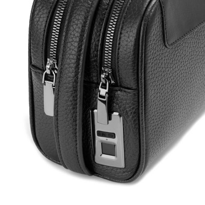 Clutch cầm tay Gence da bò vân Togo khóa vân tay RB10