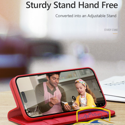 Bao da dạng ví dành cho iPhone 16 Pro Max, iPhone 16 Pro, iPhone 16 Plus, iPhone 16 hiệu Dux Ducis Hivo bảo vệ camera, có ví cải thẻ, chân dựng, chống sốc cao cấp - Hàng chính hãng.