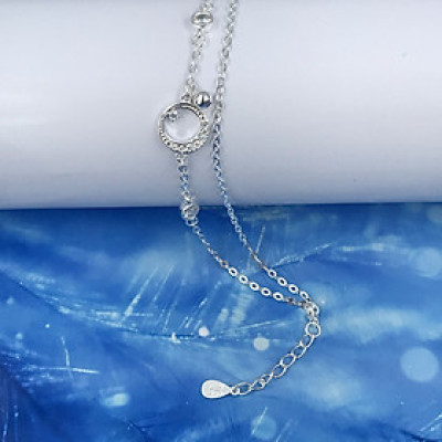 Vòng Tay  Nữ Bạc 925 Vòng Tròn Mix Đá Cao Cấp BẠC HIỂU MINH LTU554