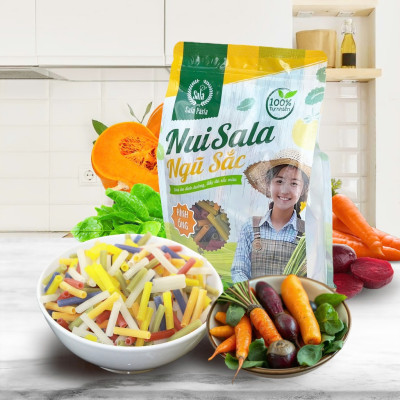 Nui Hữu Cơ Ngũ Sắc Hình Ống Ăn Kiêng Thực Dưỡng Thành Phần Rau Củ