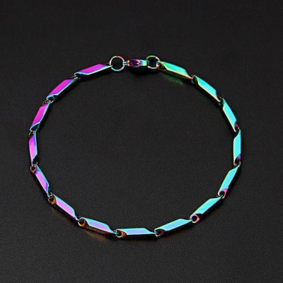 Vòng tay nam- Lắc tay nam titan hỏa tiễn trơn phối màu cách điệu cầu vòng galaxi trangsucpt PTLTNABN