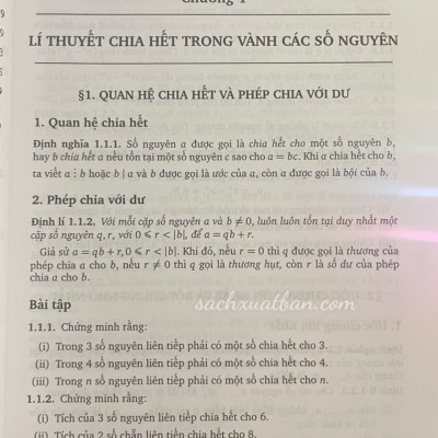 Sách Cơ sở Lí thuyết số và Đa thức