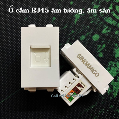 Ổ cắm mạng Lan RJ45 cat5/ Cat6 âm tường - Hàng chính hãng