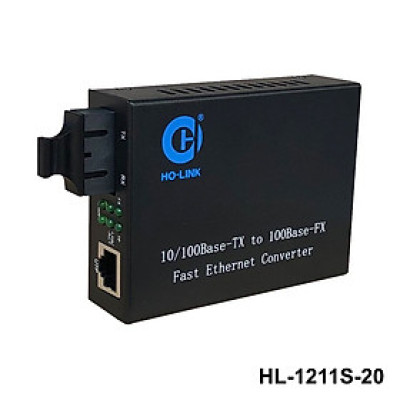 Bộ chuyển đổi quang điện Ho-Link HL-1211S-20 | 2 sợi quang 10/100 - Hàng Chính hãng