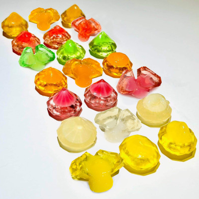 Combo siêu hời 4: 7 gói Kẹo thạch kim cương sốt trái cây Ohla nhiều vị 30 viên/gói