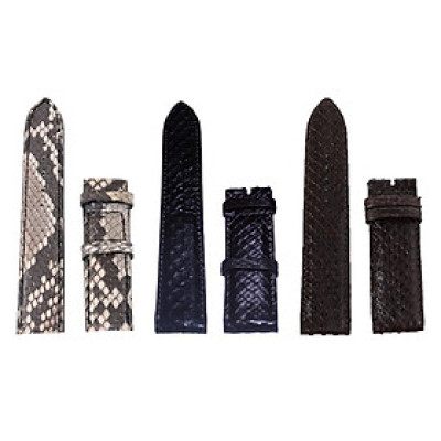 HC8313-14-15 - Dây đồng hồ Huy Hoàng da trăn size 22, 24, 26 màu da nguyên thủy, đen, nâu