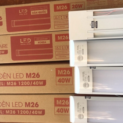 Bộ đèn LED bán nguyệt Rạng Đông M26 1200/40W dài 1m2 ánh sáng trắng/vàng/3 màu - Hàng chính hãng