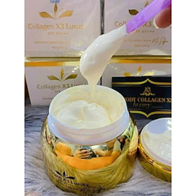 Combo Kem Body Collagen X3 Luxury + Tắm Trắng Mix Saffron + Kích Trắng Da Toàn Thân X3
