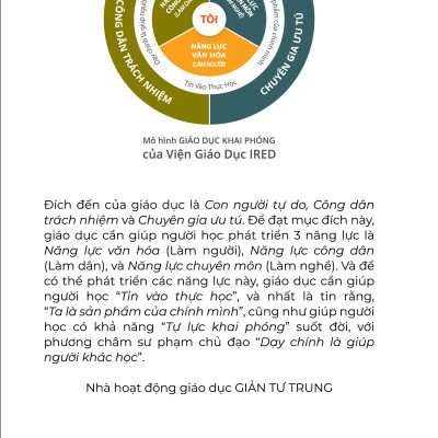 (Bìa Cứng) SƯ PHẠM KHAI PHÓNG - THẾ GIỚI, VIỆT NAM & TÔI - GIẢN TƯ TRUNG (Tiến sĩ, Nhà giáo dục)