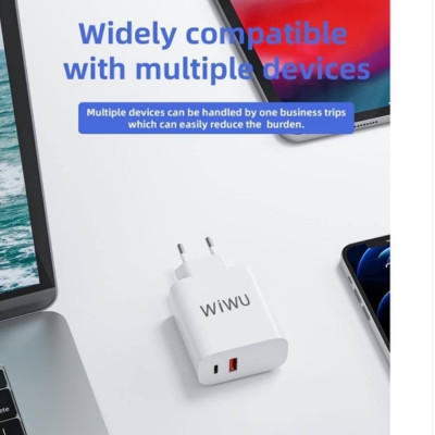 Củ Sạc WiWu Comet 30W Power Adapter PQ305C Hỗ Trợ Sạc Hai Thiết Bị Cùng Lúc, Tích Hợp Chíp Sạc Thông Minh - Hàng Chính Hãng