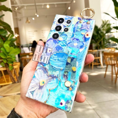 Ốp Lưng Cho Galaxy S25 Ultra / S24 Ultra / S23 Ultra / S23 PLus / S22 Ultra / S22 Plus / S21 Ultra / S21 Plus / Note 20 Ultra / Note 20 / Note10 Plus / Note 10 Hoa Màu Sơn Nước Đính Dây