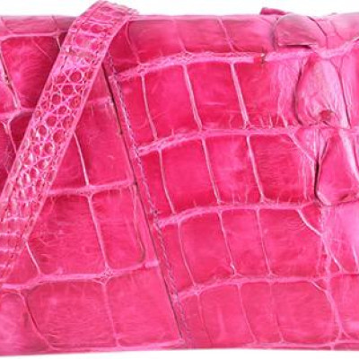 Túi Đeo Nữ Da Cá Sấu Huy Hoàng 2 Gai HT6271 (12 x 21 cm) - Hồng