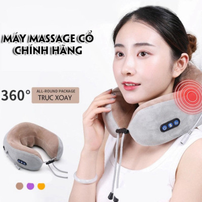 Gối Massage Cổ Vai Gáy, Gối Massage Cổ Chữ U, Gối Đeo Cổ Đa Chức Năng - Hàng Nhập Khẩu