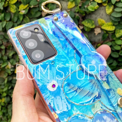 Ốp Lưng Cho Galaxy S25 Ultra / S24 Ultra / S23 Ultra / S23 PLus / S22 Ultra / S22 Plus / S21 Ultra / S21 Plus / Note 20 Ultra / Note 20 / Note10 Plus / Note 10 Hoa Màu Sơn Nước Đính Dây