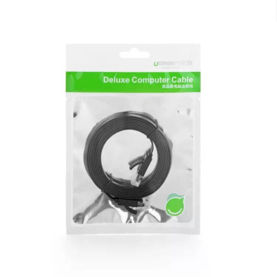 Ugreen UG50180NW102TK 15M màu Đen Cáp mạng LAN CAT6 dây dẹt - HÀNG CHÍNH HÃNG
