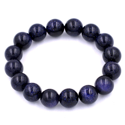 Vòng tay chuỗi hạt đá lam sa 12 ly 16 hạt