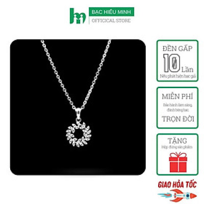 Dây Và Mặt Dây Chuyền Nữ - Vòng Nguyệt Quế - ( Hàng Chính Hãng ) Bạc Hiểu Minh DMD445