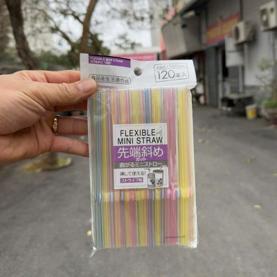 Set 120 ống hút Flexible Straw Ø4mmx160mm - Hàng nội địa Nhật Bản nhập khẩu chính hãng
