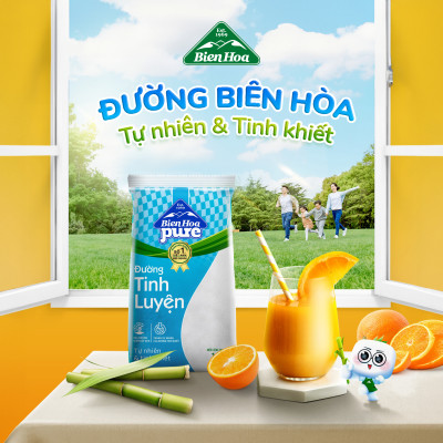 Combo 3 Túi Ðường Tinh Luyện  Biên Hòa Pure 1kg/túi