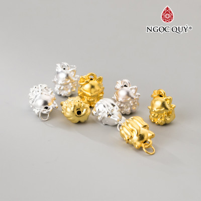 Charm bạc treo hồ ly 9 đuôi - Ngọc Quý Gemstones